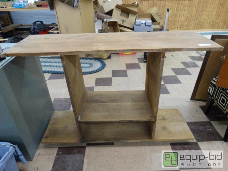 lot 878 image: Wood Shelf Unit Made In cabinet.&nbsp...