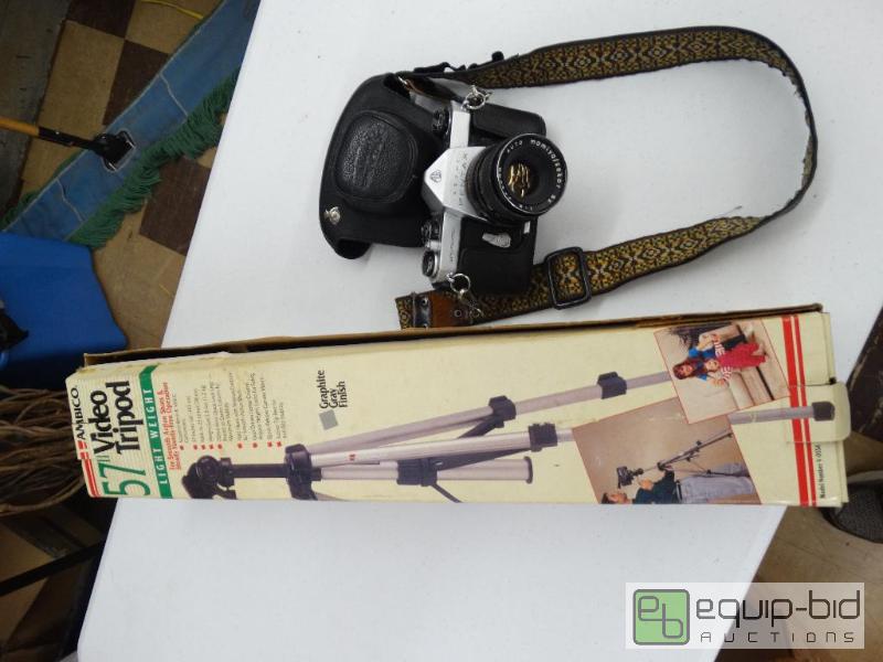 lot 927 image: Video Tripod &amp Pentax Spotmatic&nbspProf...