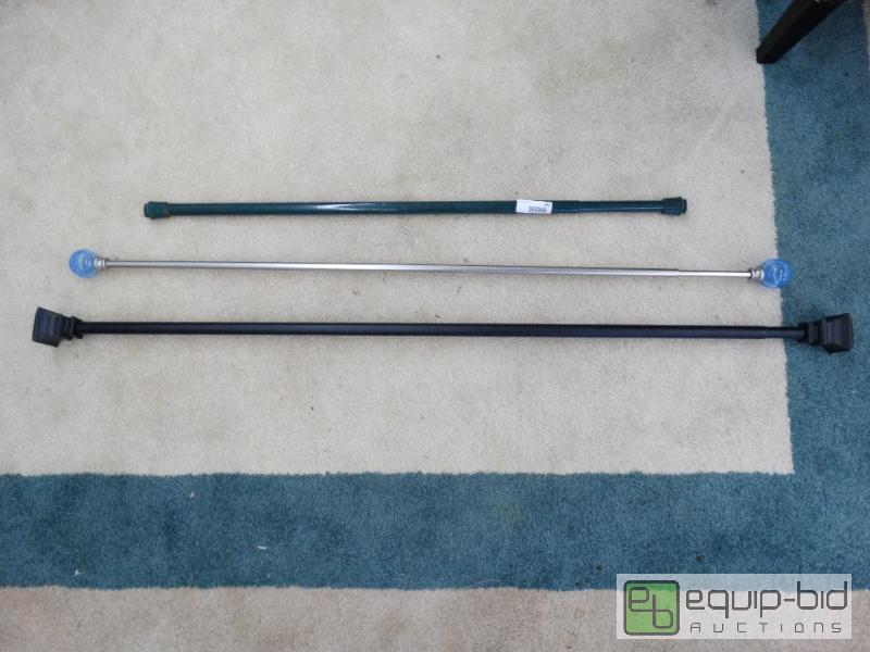 lot 931 image: 2 Adjustable Curtain Rods &amp 1 tension Sho...