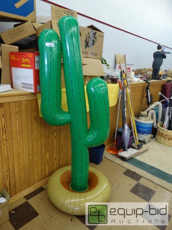 lot 948 image: 6Ft Tall Blow Up Cactus WBase....
