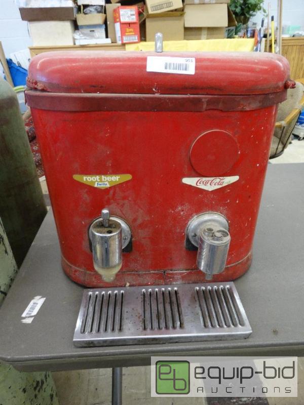 lot 951 image: Antique Drug Store Pepsi Cola Vending Cooler....