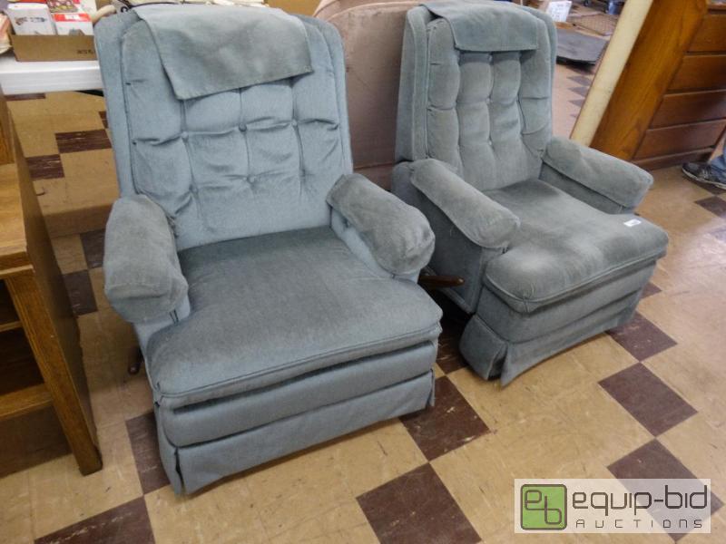 lot 958 image: Pair Of Blue Swivel Rockers....