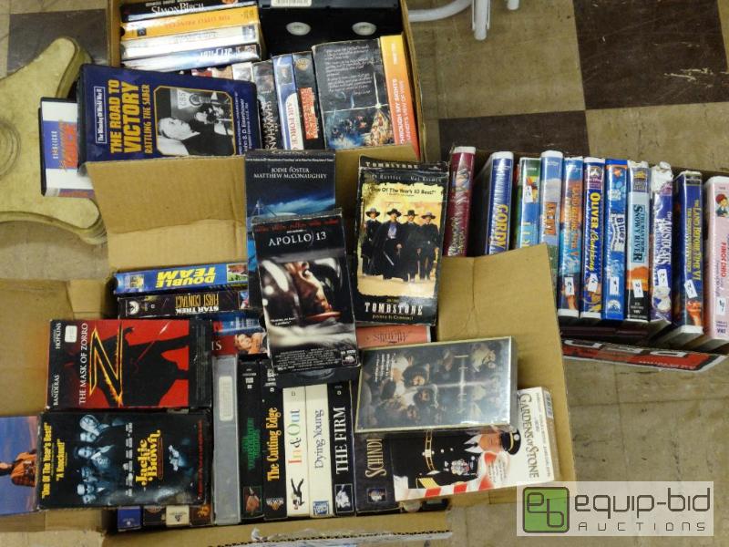 lot 975 image: 3 Boxes Of VHS Movies - Appx. 100 - Some Unop...