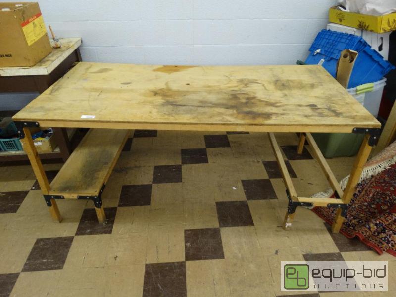 lot 989 image: Wood Work BenchTable.&nbsp...