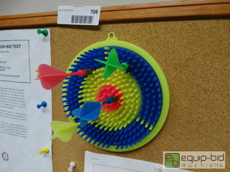 lot 704 image: Cork Board With Darts &amp Dart Board No Oth...