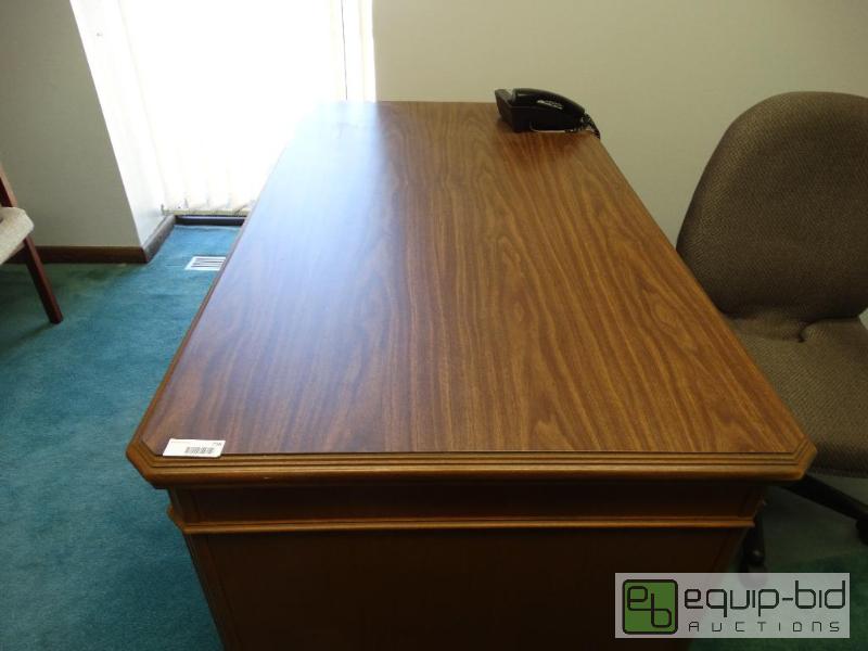 lot 716 image: Wooden Office Desk....