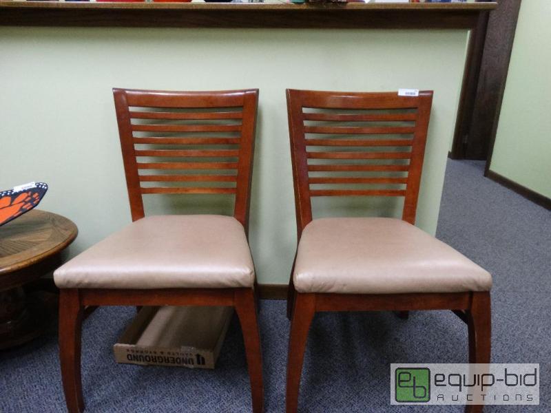 lot 734 image: 3 Wood Chairs....