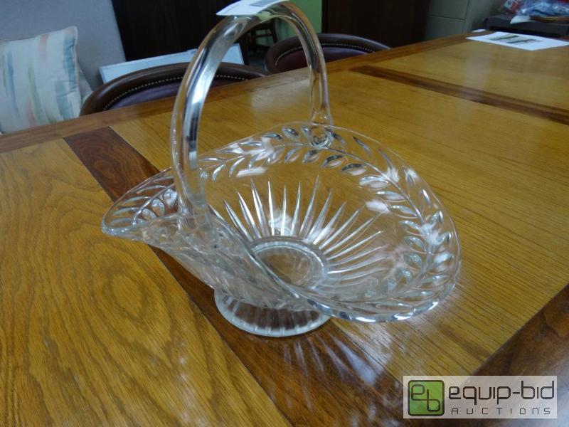 lot 751 image: Nice Glass Basket....