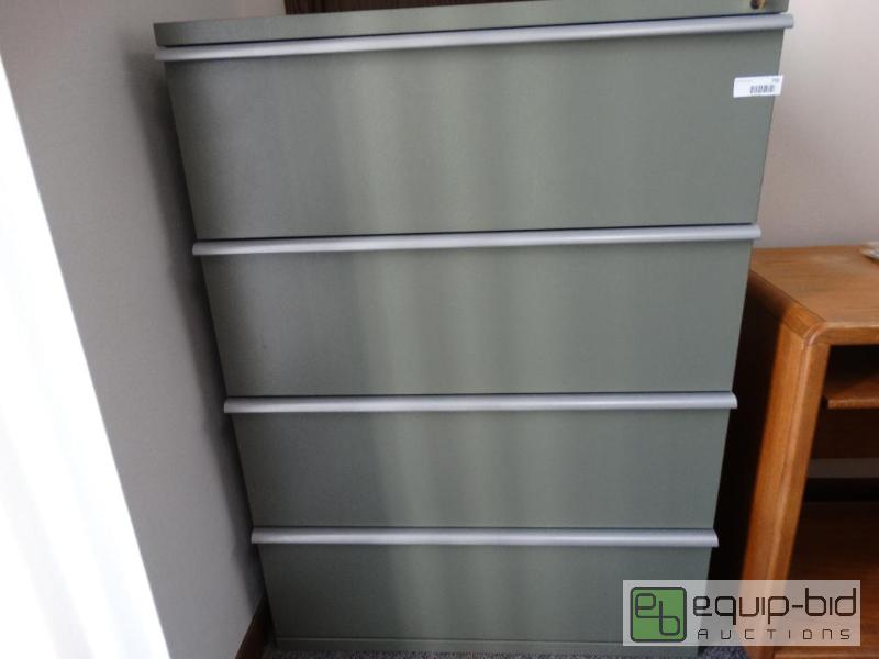 lot 755 image: 4 Drawer Metal File Cabinet With Key....