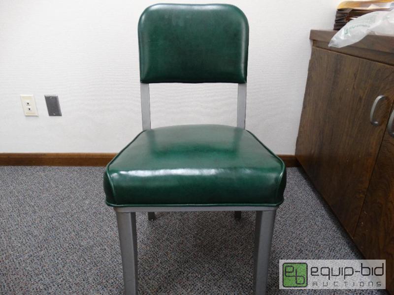 lot 757 image: Green Metal Chair....