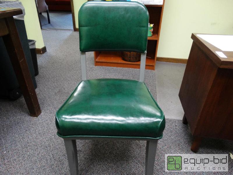 lot 766 image: Green Metal Chair....
