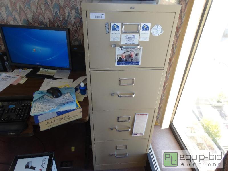 lot 797 image: 4 Drawer Metal File Cabinet....