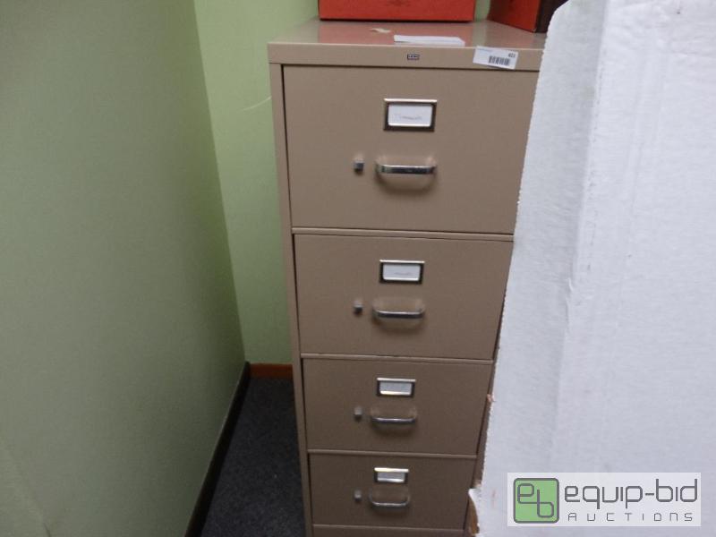 lot 821 image: 4 Drawer File Cabinet. (No Content)...