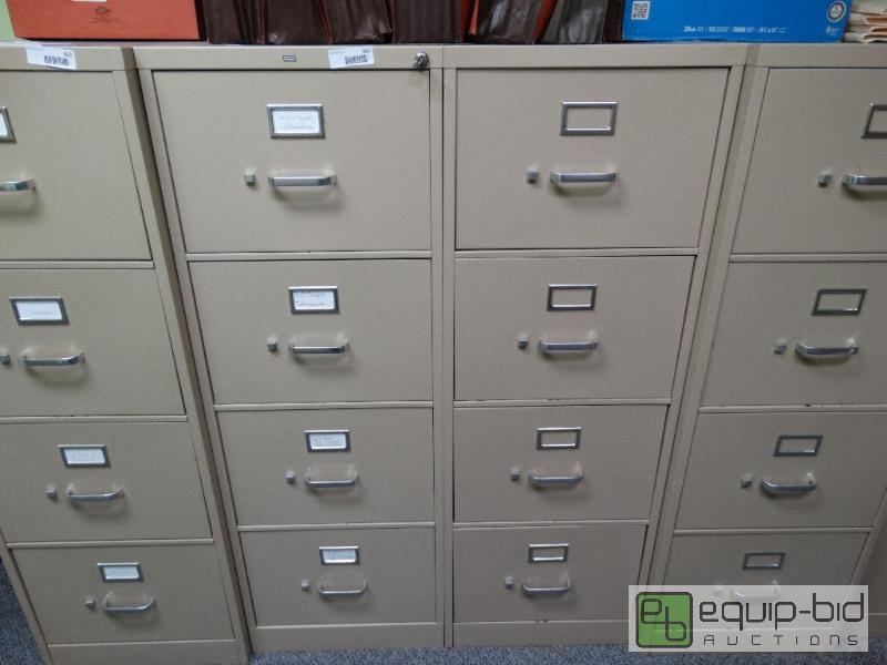 lot 822 image: 1 - Hon &amp 1 - Other File Cabinet 4 Drawer...
