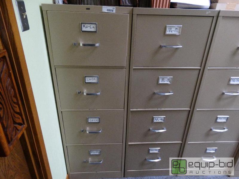 lot 825 image: 1 - Hon &amp 1 - Other File Cabinet 4 Drawer...