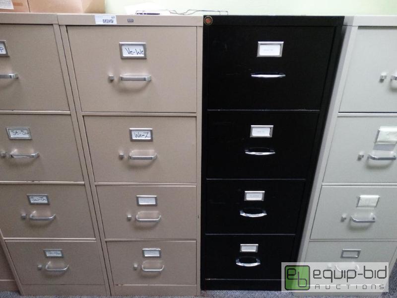 lot 827 image: 1 - Hon &amp 1 - Other File Cabinet 4 Drawer...