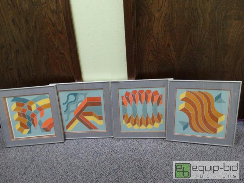 lot 844 image: Set Of 4 Art Work....