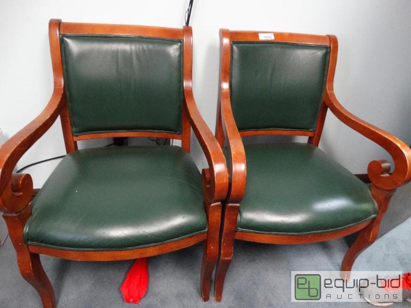 lot 900 image: 2 green Office Chairs....