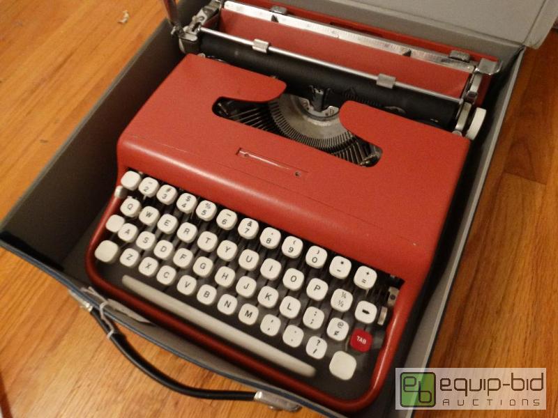lot 2225 image: Sears &amp Roebuck vintage red typewriter in...