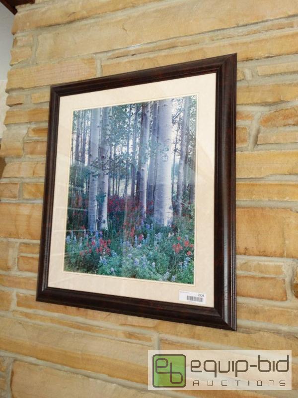lot 2226 image: Framed nature print.  24 x 27...