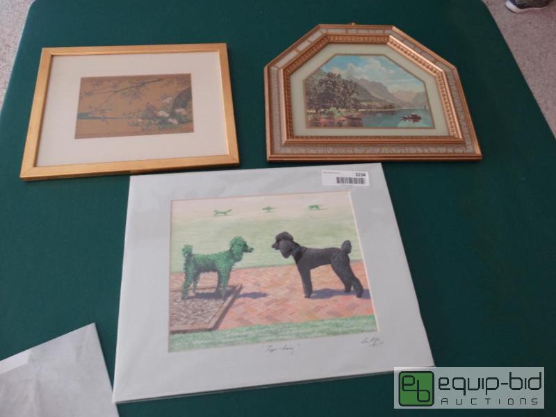 lot 2234 image: LOt of 3 prints.  2 are framed....
