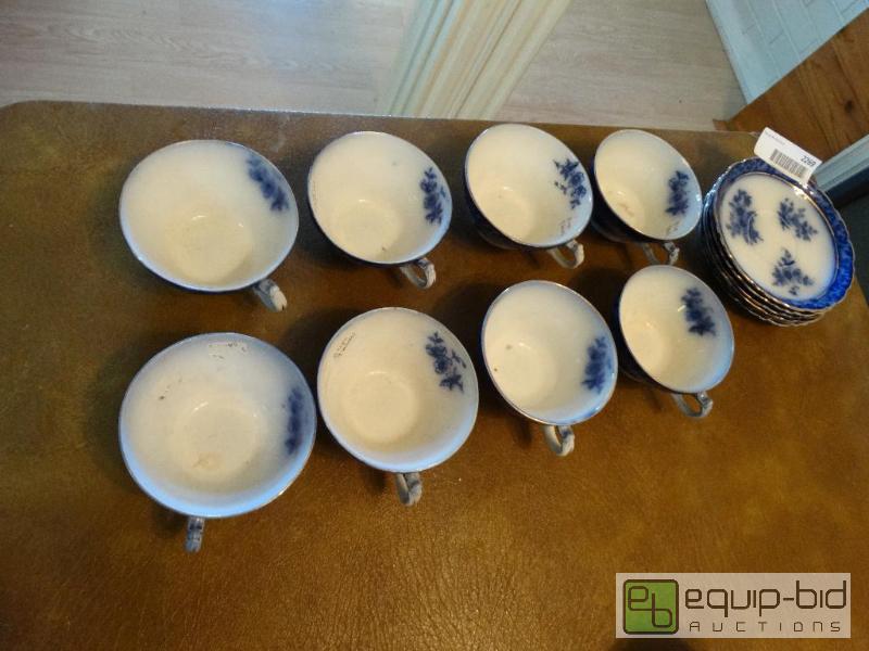 lot 2269 image: Touraine sani porcelain cup &amp saucers.  F...