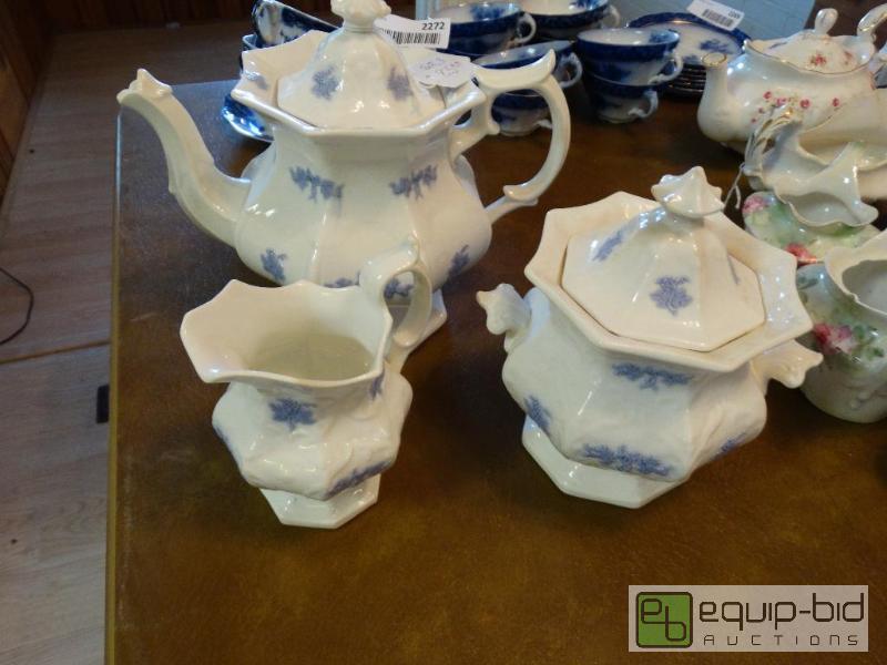 lot 2272 image: 8 pc set of antique glazed stoneware serving ...