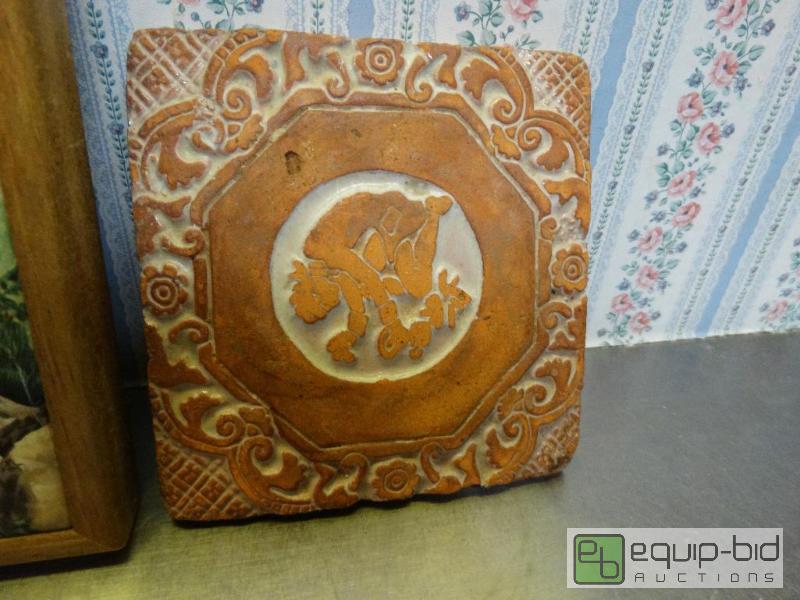 lot 2284 image: Ceramic art pieces and 2 serving trays....