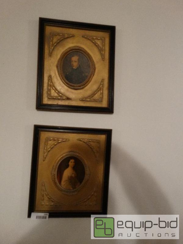 lot 2306 image: Matching set of vintage look portraits....