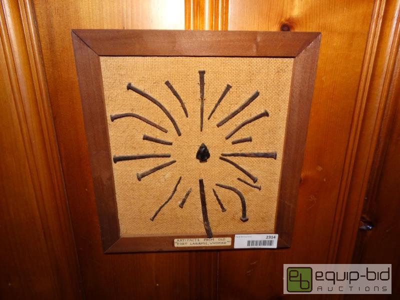 lot 2314 image: Framed artifacts from Ft Laramie, Wy....