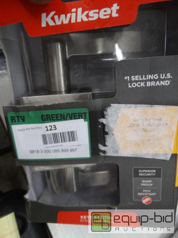 lot 123 image: Kwikset Keyed Entry Set....