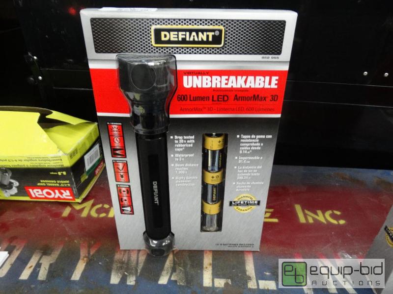 lot 13 image: Defiant 600 Lumen LED Armor Max 3D Flashlight...