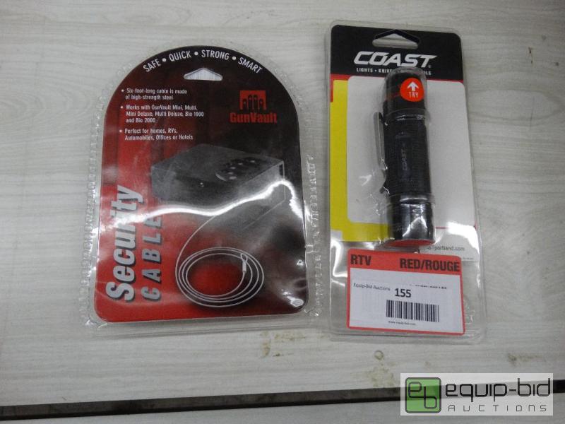 lot 155 image: Flashlight &amp Security Cable....