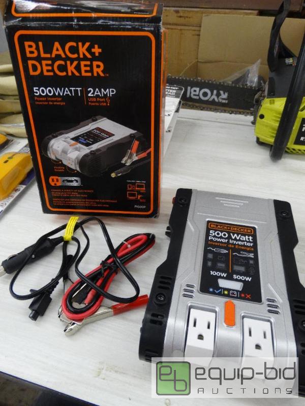 lot 166 image: Black &amp Decker 500 Watt Power Inverter.&n...