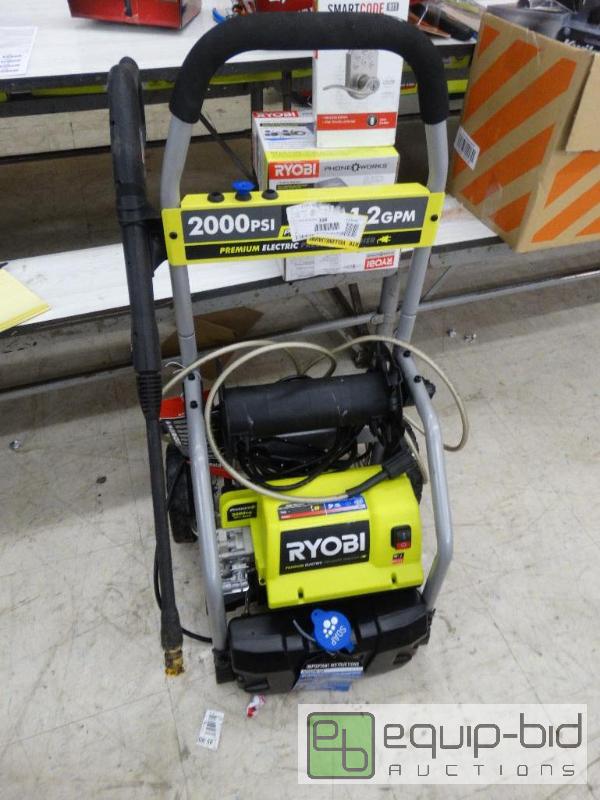 lot 198 image: Ryobi 2000 PSI Electric Pressure Washer....