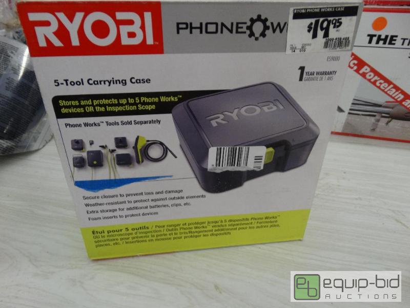 lot 202 image: Ryobi Phone Works 5 Tool Carrying Case....