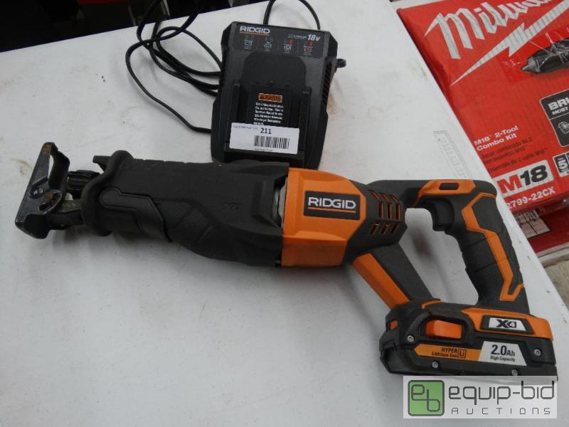 lot 211 image: Ridgid&nbspX4 18 Volt Reciprocating&nbspSaw...