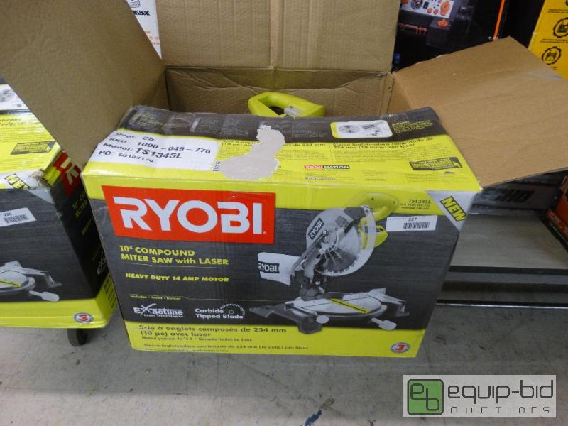 lot 227 image: Ryobi 10  Compound Miter Saw WLaser In Box....