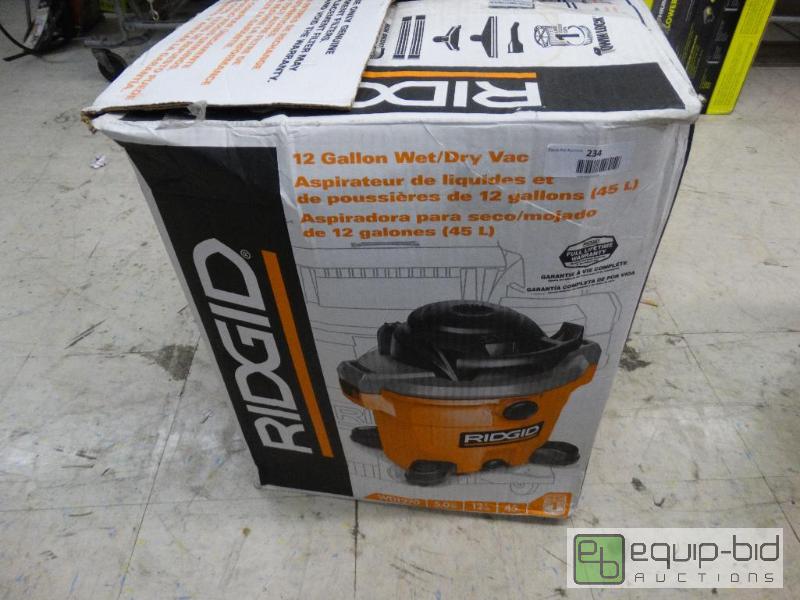 lot 234 image: Ridgid&nbsp12 Gallon WetDry Vac In Box....