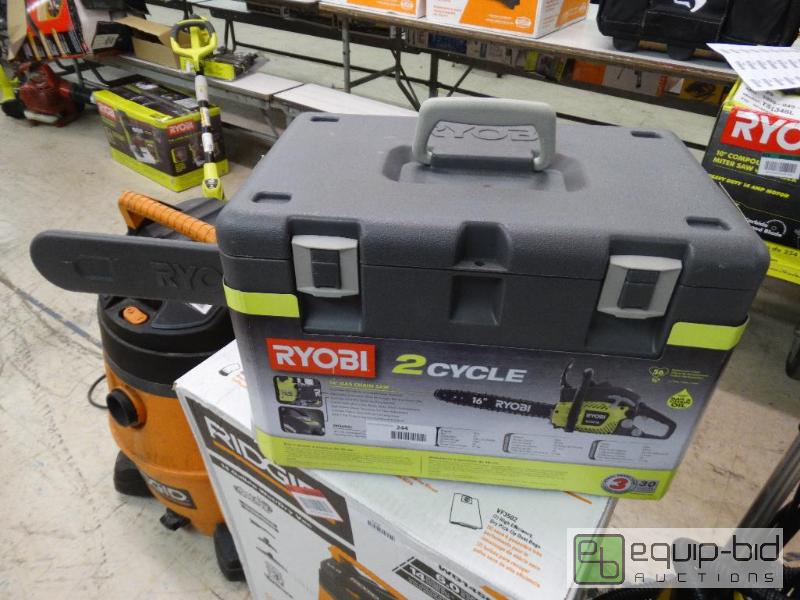 lot 244 image: Ryobi 16 2 Cycle Chainsaw WCase....