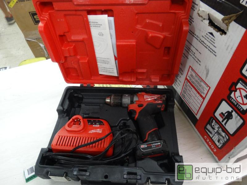 lot 264 image: Milwaukee Miz Fuel 12 Hammer Drill With Bat...
