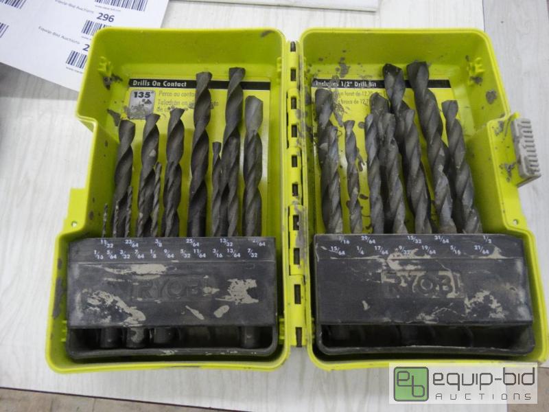 lot 285 image: Ryobi Drill Bit Set In Case....
