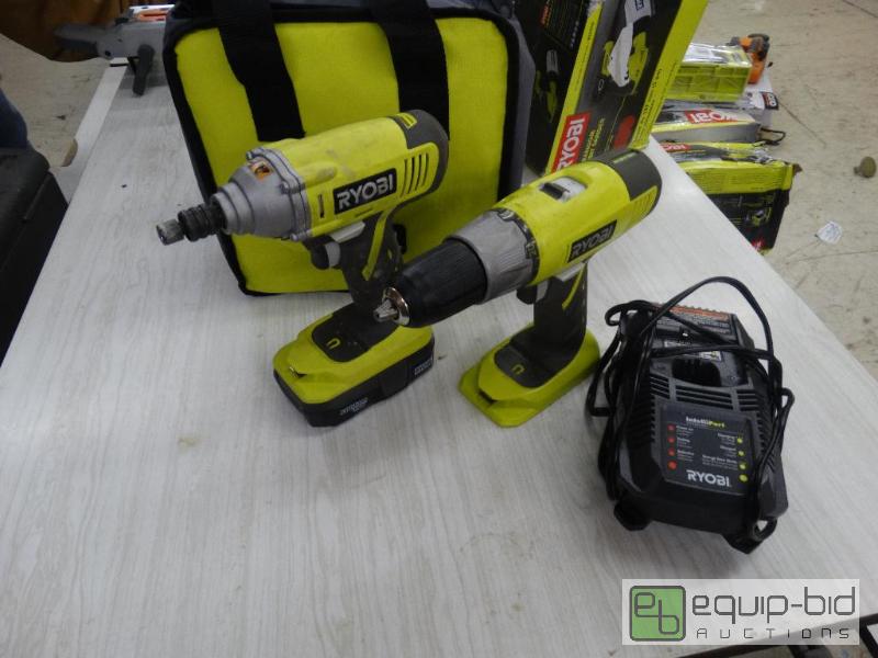 lot 295 image: Ryobi&nbsp18 Volt Hammer Drill Impact Driver...