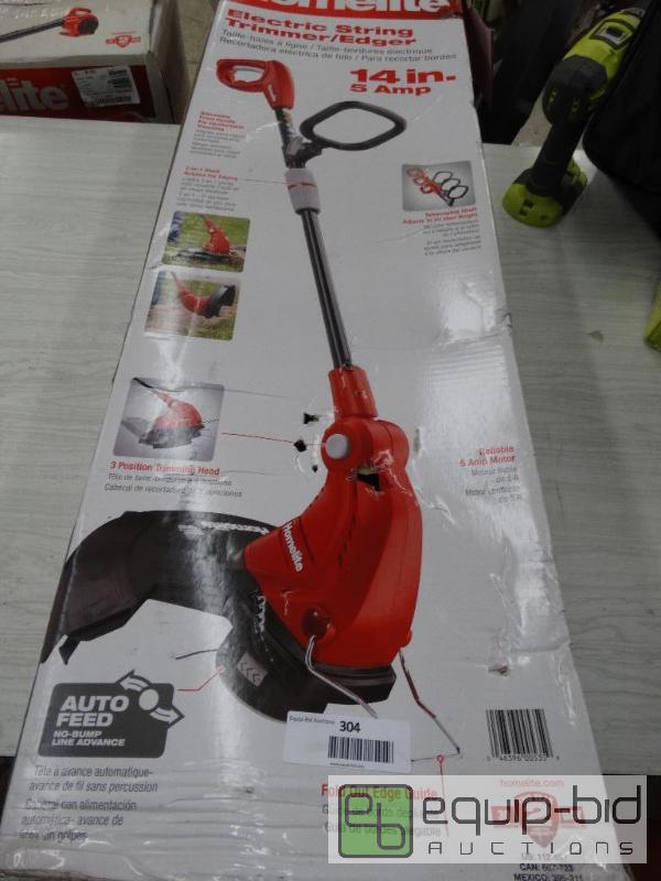 lot 304 image: Homelite&nbsp14 Electric String Trimmer....