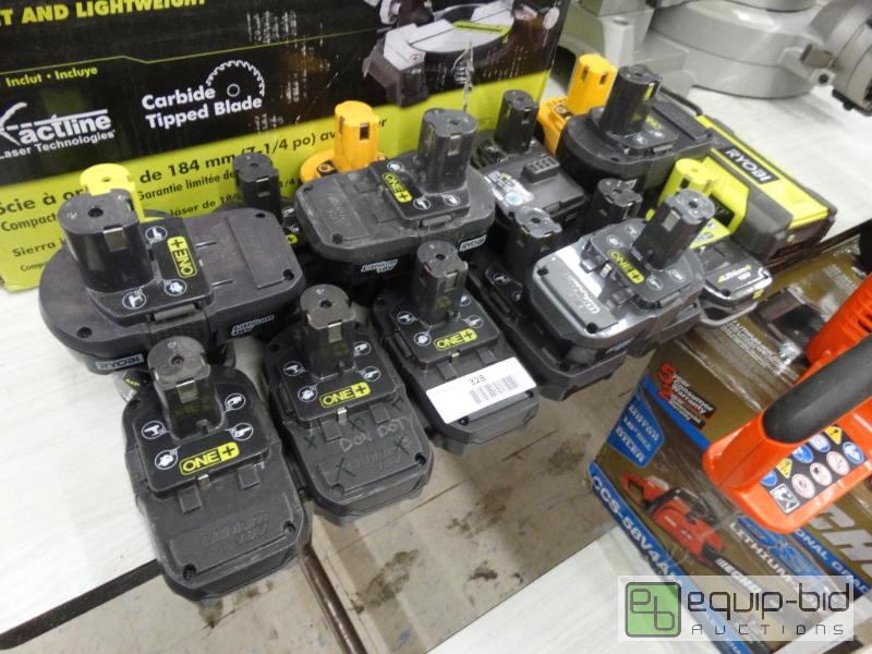 lot 328 image: 18 Various Ryobi&nbspBatteries - Unknown Con...