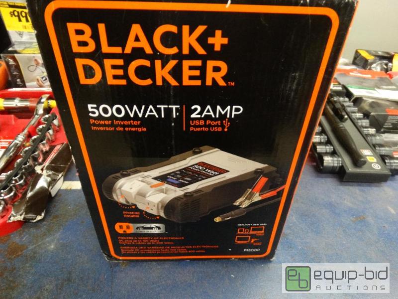 lot 34 image: Black &amp Decker 500 Watt Power Inverter....