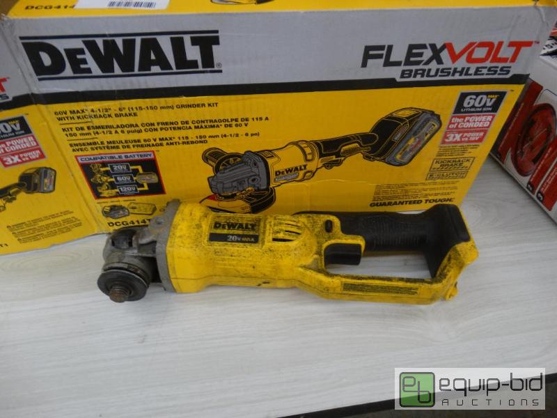 lot 411 image: Dewalt&nbsp60 Volt Brush Less Grinder Tool O...
