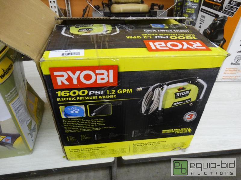 lot 423 image: Ryobi&nbsp1600 PSI Pressure Washer....