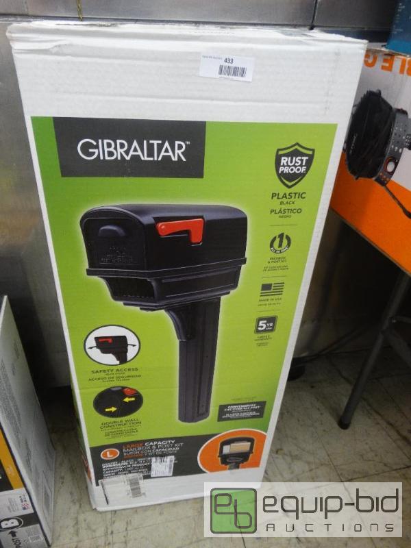 lot 433 image: Larger Capacity Plastic Mailbox &amp Post....