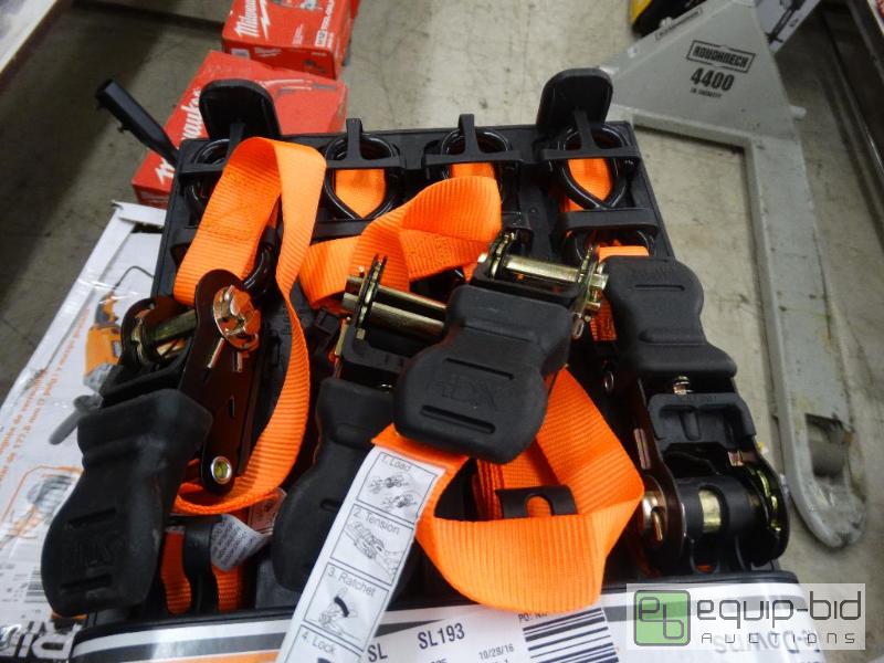lot 49 image: Set Of 4 Ratcheting Tie-Downs.&nbsp...